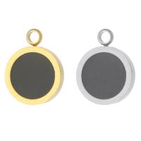 Stainless Steel Pendants, 303 Stainless Steel, epoxy gel, Unisex, more colors for choice, 10x12mm, Hole:Approx 1.5mm, Sold By PC