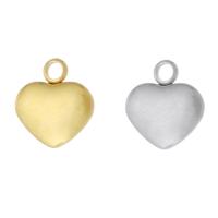 Stainless Steel Heart Pendants, 304 Stainless Steel, Vacuum Ion Plating, Unisex, more colors for choice, 9x10mm, Hole:Approx 2mm, Sold By PC