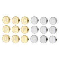 Edelstahl-Beads, 304 Edelstahl, unisex & verschiedene Muster für Wahl & mit Brief Muster, keine, 12x12mm, Bohrung:ca. 2mm, verkauft von PC