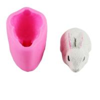 DIY Epoxy Mold Set, Silicone, Rabbit, 50x70x45mm, Sold By PC