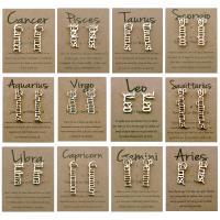 Zinc Alloy Stud Earring 12 Signs of the Zodiac plated fashion jewelry & for woman nickel lead & cadmium free Sold By Pair