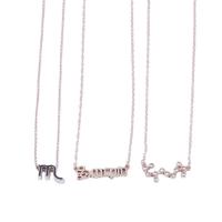 Zinc Alloy Jewelry Necklace with 5cm extender chain 12 Signs of the Zodiac plated three pieces & fashion jewelry & for woman nickel lead & cadmium free Length 45 cm Sold By Set