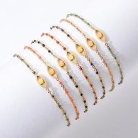 Stainless Steel Jewelry Bracelet 304 Stainless Steel with 4cm extender chain Horse Eye gold color plated Adjustable & fashion jewelry & for woman & enamel Length 16 cm Sold By PC