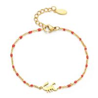 Stainless Steel Jewelry Bracelet, 304 Stainless Steel, Scorpion, gold color plated, Adjustable & fashion jewelry & for woman & enamel, more colors for choice, Length:Approx 20-22 cm, Sold By PC
