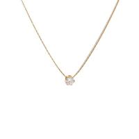 Stainless Steel Jewelry Necklace, 316L Stainless Steel, with 1.96inch extender chain, Vacuum Ion Plating, micro pave cubic zirconia & for woman, gold, 5mm, Length:Approx 15.7 Inch, Sold By PC