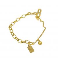 Stainless Steel Jewelry Bracelet 304 Stainless Steel with 1.96inch extender chain 12 Signs of the Zodiac Vacuum Ion Plating & for woman gold Length Approx 7.8 Inch Sold By PC