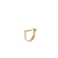 Vinger Ring in edelstaal, 304 roestvrij staal, Geometrisch Patroon, mode sieraden & voor vrouw, goud, Maat:7, Verkocht door PC