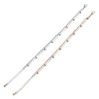 Stainless Steel Jewelry Bracelet, 304 Stainless Steel, with 1.57 inch extender chain, Vacuum Plating, for woman, more colors for choice, Length:Approx 6.1 Inch, Sold By PC