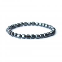 Hematite Bracelet, Unisex & anti-fatigue, black, Length:Approx 21 cm, Sold By PC