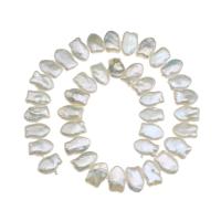 Perlas cultivadas de agua dulce Abalorio, Bricolaje, Blanco, 10-11mm, Vendido para 38 cm Sarta