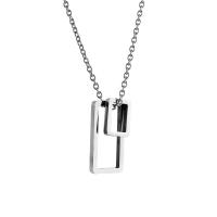 Titanstahl Pullover Halskette, Titan Stahl Karabinerverschluss, unisex, Silberfarbe, 20x38mm, Länge:70 cm, verkauft von PC