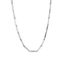 Stainless Steel Jewelry Necklace, 304 Stainless Steel, 304 stainless steel lobster clasp, polished, Unisex, silver color, 3mm, Sold By PC