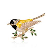 Rhinestone Brooch, Tibetan Style, Bird, more colors for choice, 43x37mm, Sold By PC