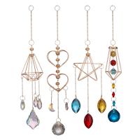 Ornamenti pendenti, cristallo, with ferro, placcato, sfaccettati, più colori per la scelta, Venduto da PC