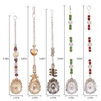 Hanging Ornaments, Crystal, with Brass & Iron, plated, faceted, more colors for choice, Sold By PC