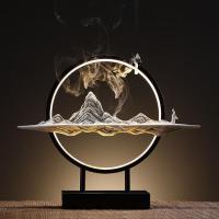 Backflow Incense Burner, Porcelain, handmade, for home and office & durable & with LED light & different styles for choice, more colors for choice, 425x100x370mm, Sold By PC
