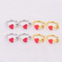 Brass Earring Clip Vacuum Ion Plating fashion jewelry & for woman & epoxy gel Sold By PC