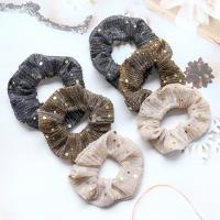 Hair Scrunchies, Cloth, handmade, 2 pieces & Girl & fashion jewelry, more colors for choice, 110mm, Sold By PC