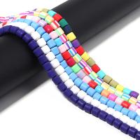 Polymer Clay Beads, Column, DIY, more colors for choice, 6x6mm, Approx 62PCs/Strand, Sold Per Approx 15.75 Inch Strand