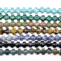 Gemstone Beads, Cross, polished, DIY & different materials for choice, 12mm, Length:Approx 7.87 Inch, Sold By PC