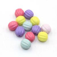 Volltonfarbe Acryl Perlen, rund, poliert, DIY, farbenfroh, 10mm, Bohrung:ca. 2mm, 930PCs/Tasche, verkauft von Tasche