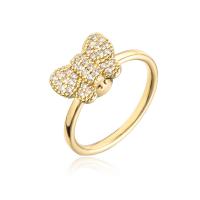 Cubic Zirconia Micro Pave Brass Ring, gold color plated, Adjustable & different styles for choice & micro pave cubic zirconia & for woman, 18mm, Sold By PC