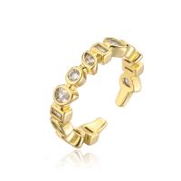 Cubi Circonia Micro Pave anello in ottone, placcato color oro, Micro spianare cubic zirconia & per la donna, nessuno, 18mm, Venduto da PC