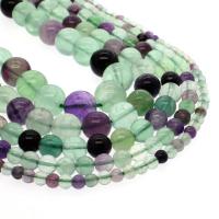 Colorful Fluorite Beads Round multi-colored Approx 1mm Sold Per Approx 14.9 Inch Strand