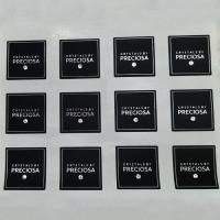 Paper Sticker Paper, Square, with logo, black, 30x30mm, 5000Bags/Lot, Sold By Lot