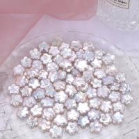 Perline perle d'acqua dolce naturale, perla d'acquadolce coltivata naturalmente, Fiore della prugna, DIY & non forato, bianco, 10-13mm, Venduto da PC