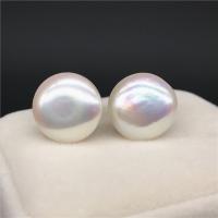 Pendientes de Perlas de Freshwater, Perlas cultivadas de agua dulce, Joyería & para mujer, 13-14mm, Vendido por Par