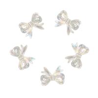 Perles  acrylique plaqué , Noeud papillon, Placage, DIY, multicolore, 23x29x6mm, Trou:Environ 2mm, 10PC/sac, Vendu par sac
