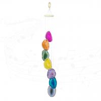 Agate Windbell with Zinc Alloy natural mixed colors Sold By PC