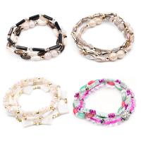 Crystal Bracelets, Hematite, with Shell & Crystal, multilayer & anti-fatigue & for woman, more colors for choice, Length:18 cm, Sold By Set