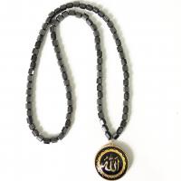 Hematite Sweater Necklace with Zinc Alloy Unisex Sold Per 70 cm Strand
