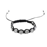 Zinc Alloy Bracelet with Polyester Cord plated Unisex Length Approx 21 cm Sold By PC