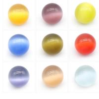 Cats Eye Jewelry Beads, Round, polished, random style & DIY & no hole, mixed colors, 20mm, Sold By PC