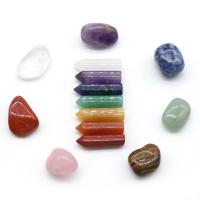 Gemstone Decoration, polished, different styles for choice, mixed colors, Sold By Set