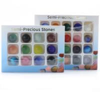 Cats Eye Jewelry Beads, Round, polished, random style & different quantity for choice & no hole, mixed colors, Sold By Box