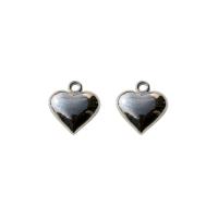 Tibetan Style Heart Pendants, plated, DIY, more colors for choice, nickel, lead & cadmium free, 13x12mm, Sold By PC