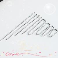 Iron Beaded Chain platinum color plated & DIY platinum color nickel lead & cadmium free Sold By Strand