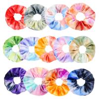 Hair Scrunchies, Cloth, handmade, Girl & Korean style & for woman, more colors for choice, 120x45mm, 2PCs/Bag, Sold By Bag