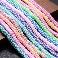 Polymer Ton Perlen , DIY, farbenfroh, 4x7mm, verkauft per ca. 15 ZollInch Strang