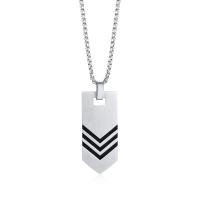 Stainless Steel Jewelry Necklace, 304 Stainless Steel, fashion jewelry & different styles for choice & for man, original color, 17x40mm, Length:Approx 24 Inch, Sold By PC
