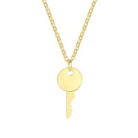 Stainless Steel Sweater Chain Necklace 304 Stainless Steel Key Vacuum Ion Plating fashion jewelry & for woman golden Length Approx 15 Inch Sold By PC
