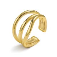 304 rozsdamentes acél Mandzsetta Finger Ring, divat ékszerek & különböző méretű a választás & a nő, aranysárga, 14mm, Által értékesített PC
