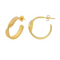 Boucle d'oreille de gaujon en acier inoxydable, Acier inoxydable 304, bijoux de mode & pour femme, doré, 22x4.50mm, Vendu par paire