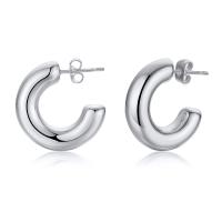 Stainless Steel Stud Earrings, 304 Stainless Steel, fashion jewelry & for woman, original color, 20x5.50mm, Sold By Pair
