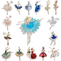 Tibetan Style Brooches, with Plastic Pearl, Girl, plated, DIY & different size for choice & different styles for choice & enamel & with rhinestone, more colors for choice, nickel, lead & cadmium free, Sold By PC