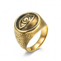 Палец кольцо из нержавеющей стали, Нержавеющая сталь 304, Глаз, разный размер для выбора & Мужский, Много цветов для выбора, 20mm, размер:8-12, продается PC